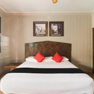 Cama o camas de una habitación en Hotel Olimpia Centro Histórico