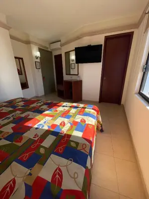 Cama o camas de una habitación en Hotel el Mayo Inn