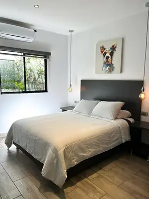Cama o camas de una habitación en Quinta del sol
