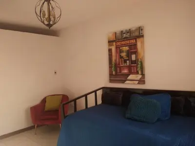 Cama o camas de una habitación en Departamento UNIVERSITARIO en fraccionamiento privado