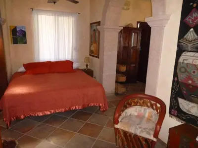 Cama o camas de una habitación en Loma de Guadalupe Alamos Sonora