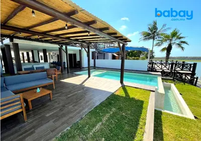 Piscina en o cerca de Casa en Nuevo Altata con Alberca Privada, Villa del mar
