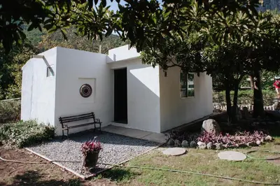 Jardín al aire libre en La Posada en el Potrero Chico