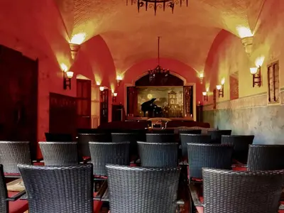Zona de estar de Hacienda de los Santos