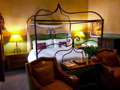 Cama o camas de una habitación en Hacienda de los Santos
