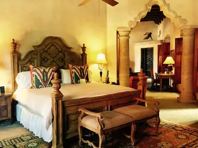 Cama o camas de una habitación en Hacienda de los Santos