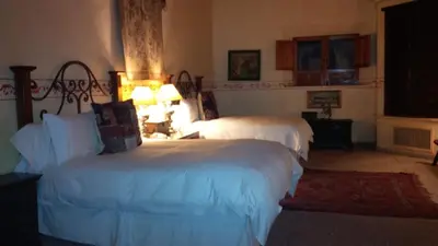 Cama o camas de una habitación en Hacienda de los Santos