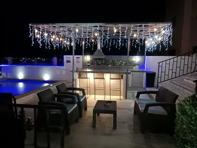 Zona de estar de Alberca Caliente, Heated Pool House with the view