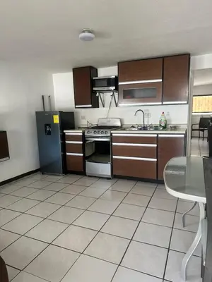 Una cocina o zona de cocina en Departamento privado con cochera y WIFI alta velocidad