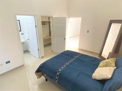 Cama o camas de una habitación en Casa nueva recien equipada y completa.