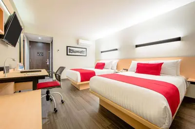 Una televisión o centro de entretenimiento en Comfort Inn Delicias