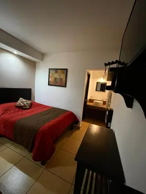 Cama o camas de una habitación en Hotel Los Valles