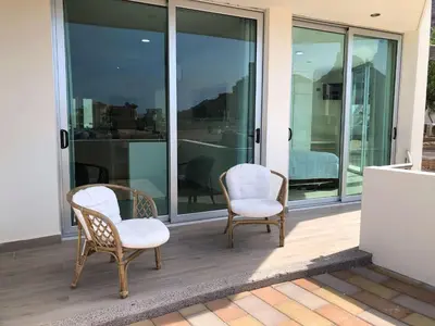 Un balcón o terraza de Suites Rubí - Las Mejores vistas de San Carlos