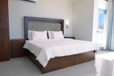 Cama o camas de una habitación en Suites Rubí - Las Mejores vistas de San Carlos