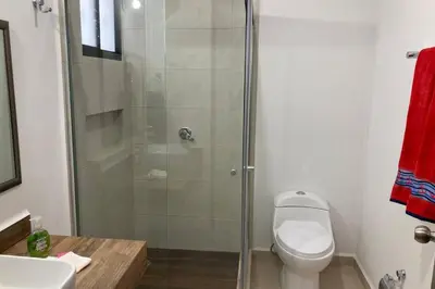 Un baño de Preciosa Enjoyable Casa 12 Personas Alberca Playa Coto 24H