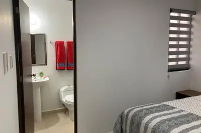Un baño de Preciosa Enjoyable Casa 12 Personas Alberca Playa Coto 24H