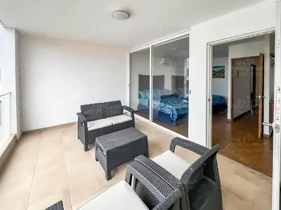 Zona de estar de Departamento Turquesa 1 Joyas del mar San Carlos