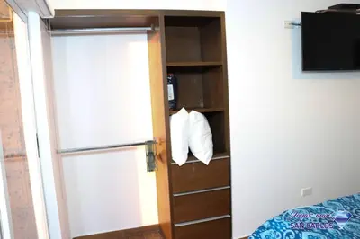 Cama o camas de una habitación en Departamento Topacio 1 Joyas del Mar