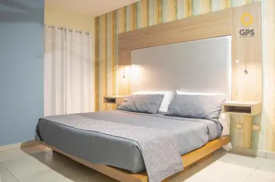 Cama o camas de una habitación en Habitación hotelera 5min de la playa by G P S rentas
