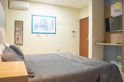 Cama o camas de una habitación en Habitación hotelera 5min de la playa by G P S rentas