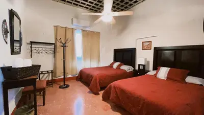 Cama o camas de una habitación en Hostal La española Parras