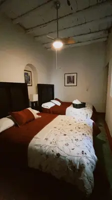 Cama o camas de una habitación en Hostal La española Parras