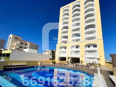 Plano de Condominio Miramar, Mazatlan en malecón frente a la playa