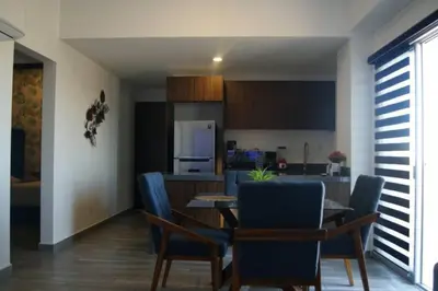 Una cocina o zona de cocina en Nuevo departamento, excelente ubicación y muchas amenidades