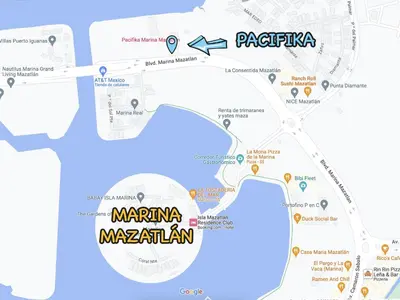 Plano de 5010 depa Pacifika de lujo en Marina Mazatlán