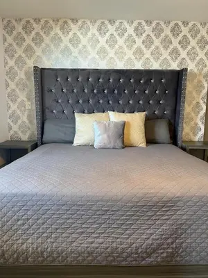 Cama o camas de una habitación en FRENTE AL MAR A PIE DE PLAYA CON ALBERCA yJACUZZY