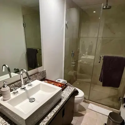 Un baño de Peninsula Mzt Departamentos Vacacionales 3 Habs.