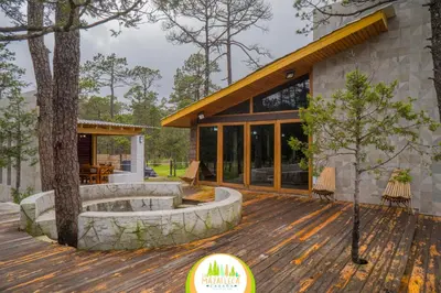 Jardín al aire libre en Cabaña La Mazatleca en Mexiquillo