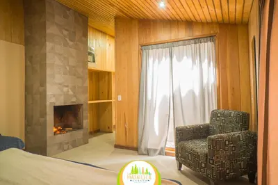 Cama o camas de una habitación en Cabaña La Mazatleca en Mexiquillo