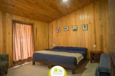 Cama o camas de una habitación en Cabaña La Mazatleca en Mexiquillo