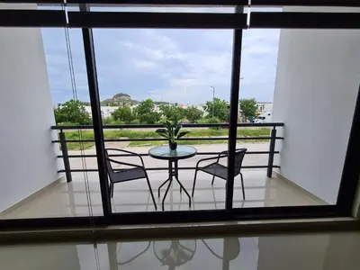 Un balcón o terraza de Hermoso departamento con alberca, a 10 minutos de la playa!!!