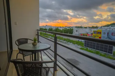 Un balcón o terraza de Departamento Atlántico Alberca y Casa Club