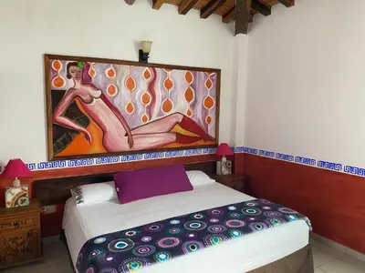 Cama o camas de una habitación en Villa Serena Centro Historico