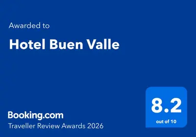 Certificado, premio, señal o documento que está expuesto en Hotel Buen Valle