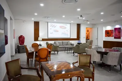 Zona de estar de Hotel Plaza Cuatro Ciénegas