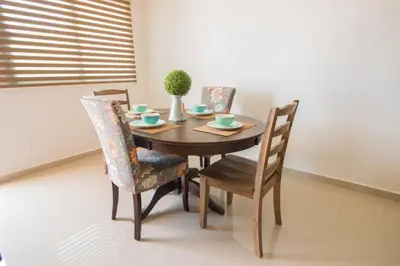 Plano de Acogedor departamento Boho cerca de la playa
