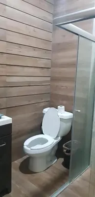 Un baño de Casa en la playa