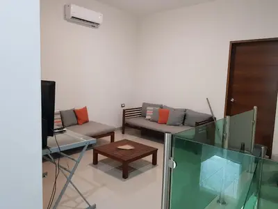 Zona de estar de Casa en la playa