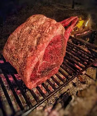 Barbacoa disponible para clientes en el hostal o pensión