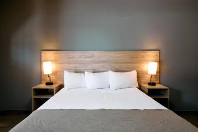 Cama o camas de una habitación en Hotel Dunas Near Consulate