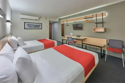 Cama o camas de una habitación en City Express by Marriott Cananea