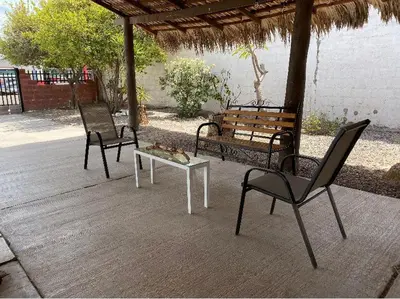 Un patio o zona al aire libre en Departamento ‘El Chulo’ en Palapa Ochoa