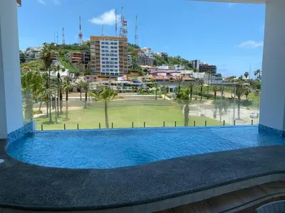 Piscina en o cerca de BOCA DE CIELO Departamento frente al mar con ocasos increíbles