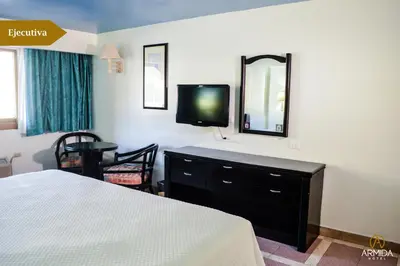 Cama o camas de una habitación en Hotel Armida Guaymas