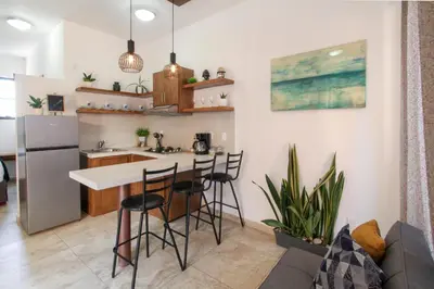 Una cocina o zona de cocina en Lofts Loreto Baja California Sur