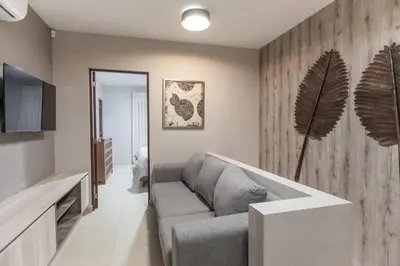 Zona de estar de Casa Caracol. Cerca de la playa en residencial privado!